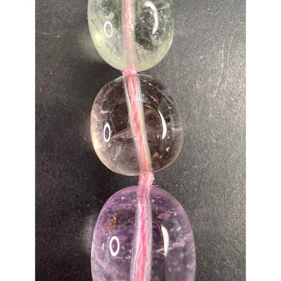 NEW Multi quartz knotted 18 inch necklace with 925 magnetic clasp - Picture 12 of 13